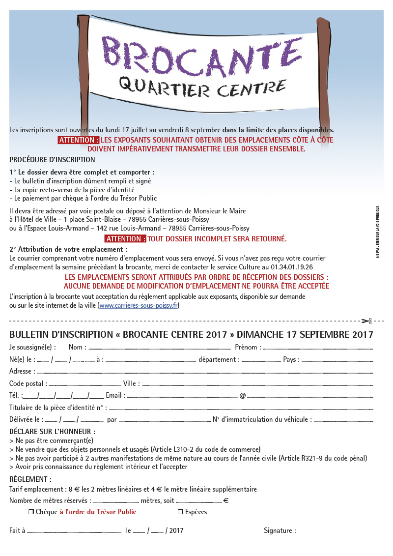 BROCANTE CENTRE 2017 2