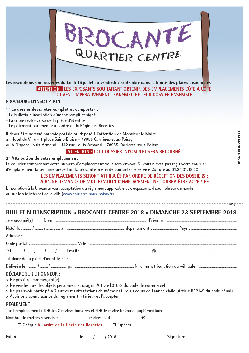BROCANTE CENTRE 2018 2