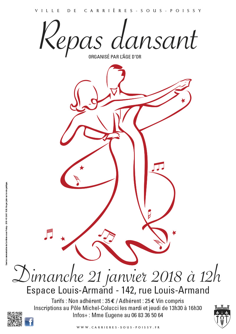Repas dansant Ville de CarrièressousPoissy (78955 Yvelines)