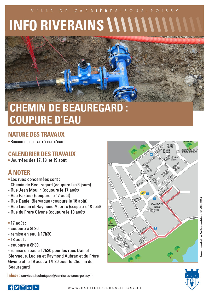 TRAVAUX COUPURE EAU 08 2021