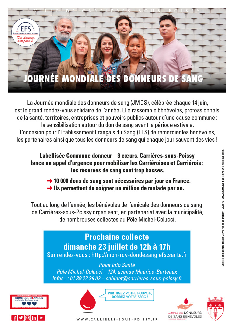 JOURNEE MONDIALE DON SANG 2023