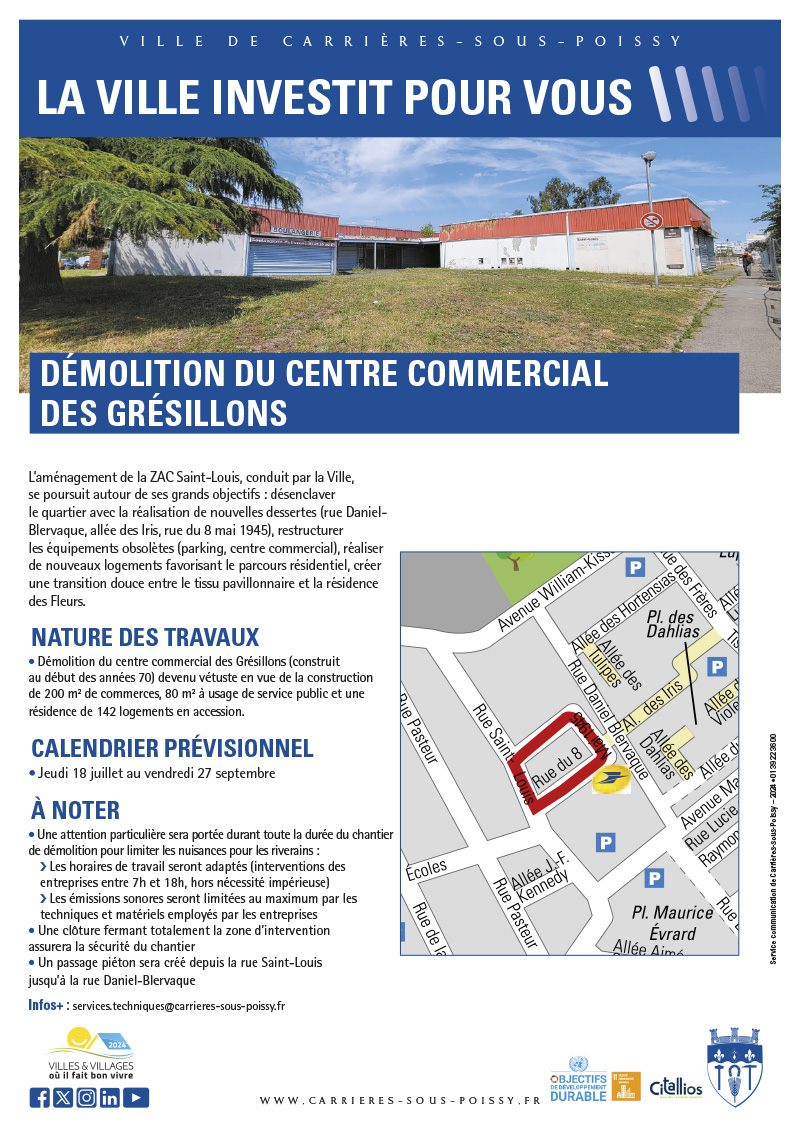 TRAVAUX CENTRE COMMERCIAL ST LOUIS 2024