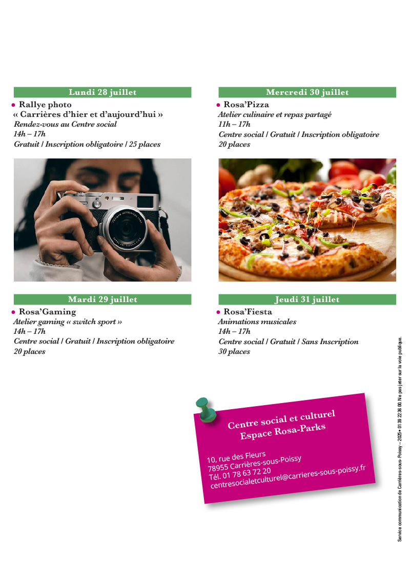 PROGRAMME CSC VACANCES JUILLET 2025 4