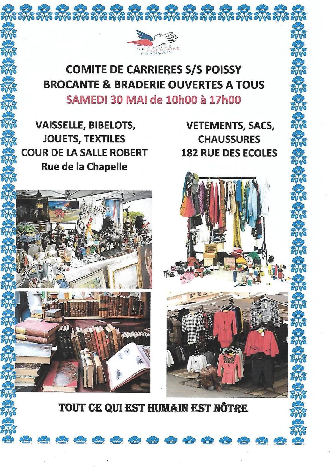 Brocante et braderie du Secours Populaire Franais du 30 mai 2026
