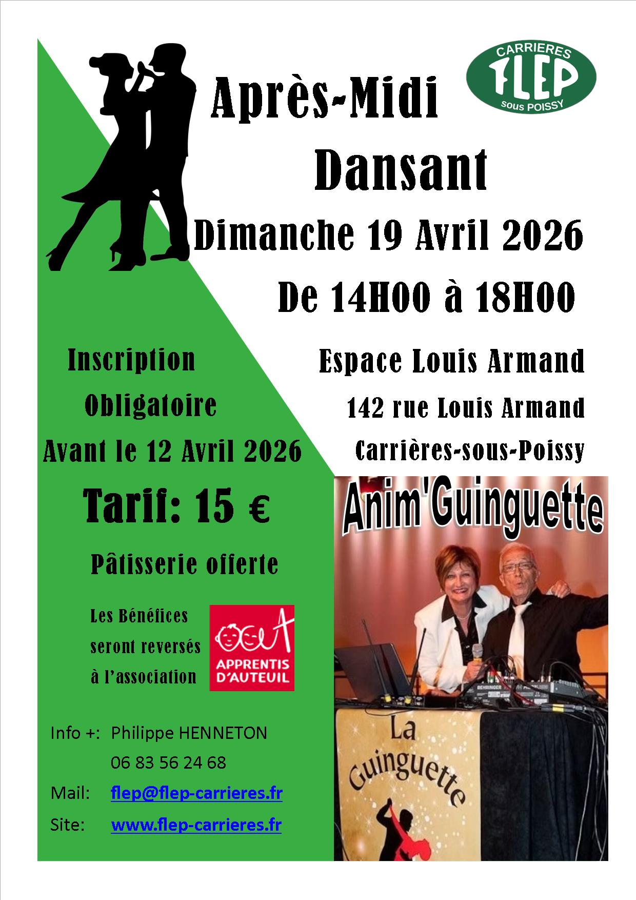 FLEP 2026 04 19 Affiche Aprs midi Dansant