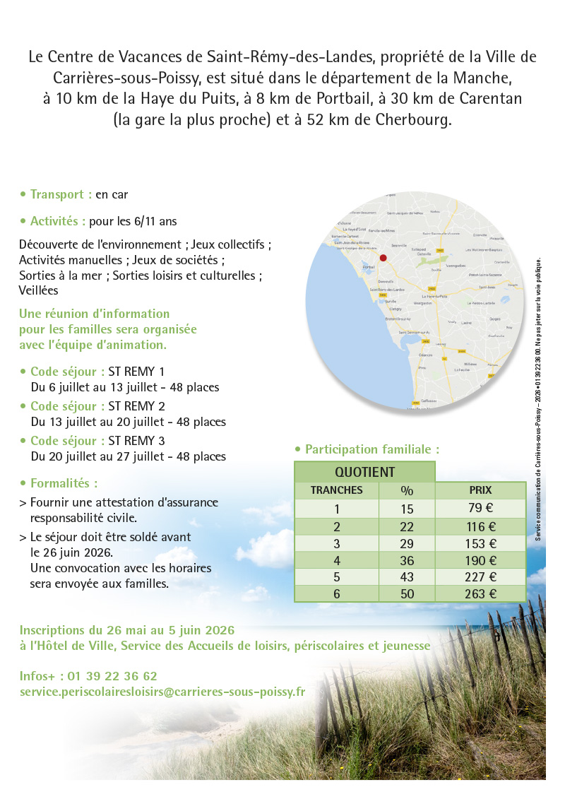 SEJOURS 6 11 ANS 2026 2