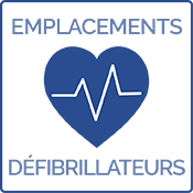 Emplacements défibrilateurs